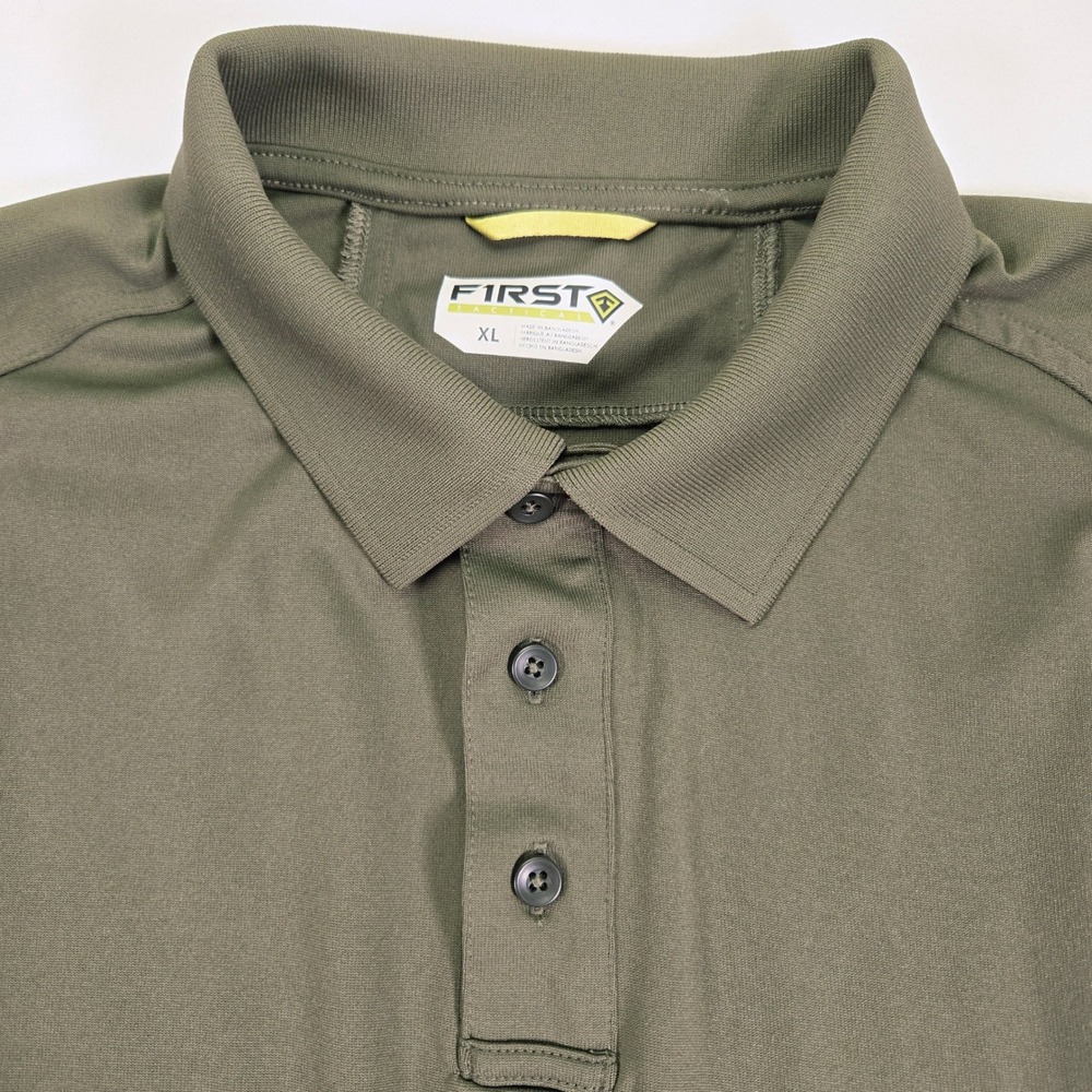 First Tactical Mens Performance Short Sleeve Green Polo Tactical Polo Shirt XL‎